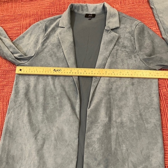 Yest Women's size 6 Light blue Blazer - lightweight suede like material - Picture 8 of 16